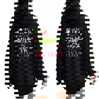 Tiny Humans Stole My Heart Nicu Nurse Christmas Women Oversized Hoodie Back Print | Mazezy