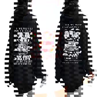 Two Titles Mom Grammy Rock Christmas Birthday Women Oversized Hoodie Back Print | Mazezy