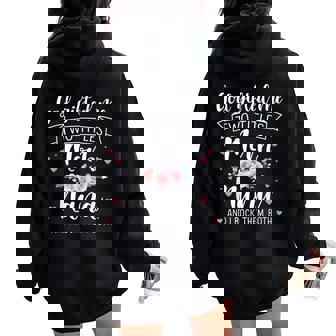 Two Titles Mom Nana Rock For Christmas Birthday Women Oversized Hoodie Back Print | Mazezy