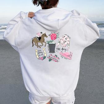 150Th Derby Day Derby Vibes Horse Racing 2024 Derby Women Oversized Hoodie Back Print | Mazezy