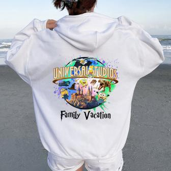 2024 Family Retro Universal For Kid Studio Women Oversized Hoodie Back Print | Mazezy