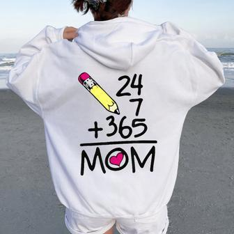 247365 Mom Cute Mum Mama Mom Mommy Women Women Oversized Hoodie Back Print | Mazezy UK
