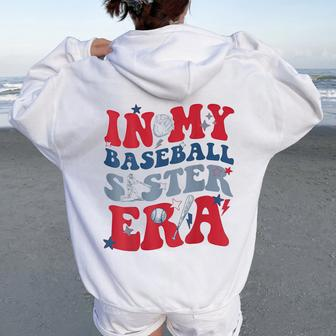 In My Baseball Sister Era Women Oversized Hoodie Back Print - Monsterry DE