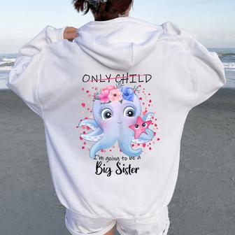 Big Sister To Be Im Going To Be A Big Sister 2025 Women Oversized Hoodie Back Print - Monsterry DE