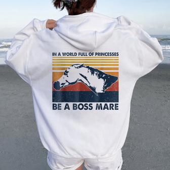 Boss Mare Equestrian Themed For Horse Lovers Women Oversized Hoodie Back Print - Monsterry DE