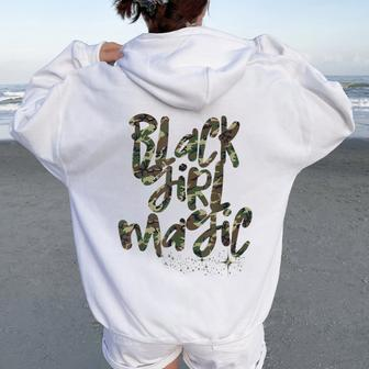 Camo Black Girl Magic Camouflage Melanin Black Queen Woman Women Oversized Hoodie Back Print | Mazezy