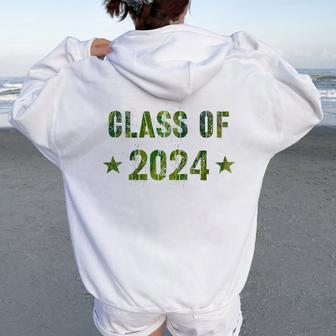 Camo Graduation Class Of 2024 12Th Grade Last Day Senior 12 Women Oversized Hoodie Back Print - Monsterry CA