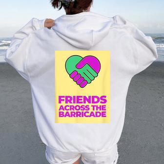 I Am A Derry Girl Friends Across The Barricade Women Oversized Hoodie Back Print - Thegiftio UK