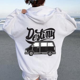 Destiny Minivan Van Dad Mom Women Oversized Hoodie Back Print - Monsterry DE
