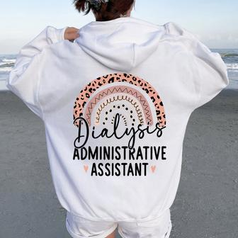 Dialysis Administrative Assistant Nephrology Nurse Dialysis Women Oversized Hoodie Back Print | Mazezy