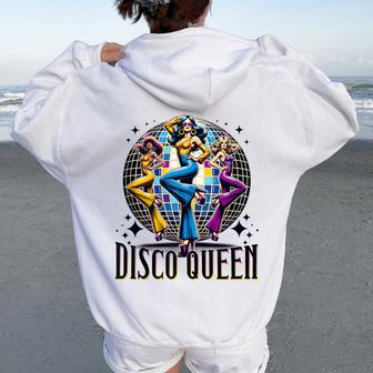 Disco Queen 70'S 80'S Retro Vintage Costume Disco Dance Women Oversized Hoodie Back Print - Monsterry DE