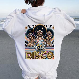 Disco Queen 70'S Disco Retro Vintage Seventies Costume Women Oversized Hoodie Back Print - Monsterry CA