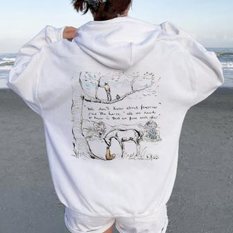 We Don't Know About Tomorrow- Said The Horse Women Oversized Hoodie Back Print - Thegiftio UK
