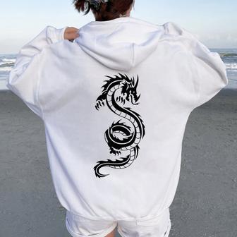 Dragon Dragons Chinese Children Women Oversized Hoodie Back Print - Thegiftio UK