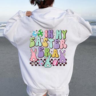 In My Easter Era Retro Groovy Easter Day Bunny Girls Women Oversized Hoodie Back Print - Thegiftio UK