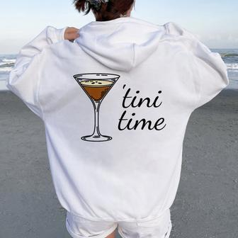 Espresso Martini Drinking Coffee Lovers Cocktail Bartender Women Oversized Hoodie Back Print - Monsterry AU