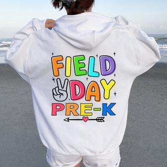 Field Day 2024 Pre-K Field Trip Teacher Student Women Oversized Hoodie Back Print - Monsterry CA