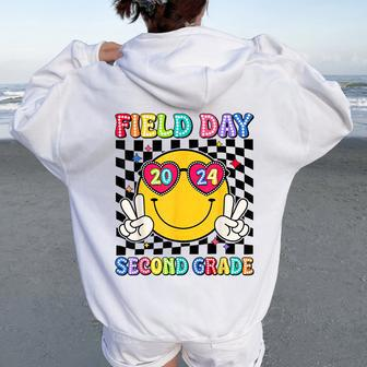 Field Day 2024 Second Grade Fun Day Sunglasses Field Trip Women Oversized Hoodie Back Print - Monsterry UK