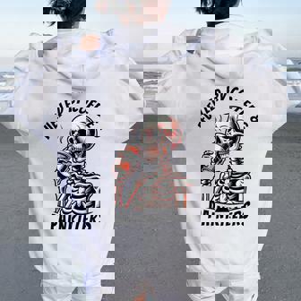 Fuelled By Coffee Painkillers Chronic Pain Spoonie White Women Oversized Hoodie Back Print | Mazezy