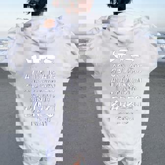 Bbq Humor Joke Cow Pig And Chicken Walk Into A Bar Women Oversized Hoodie Back Print - Thegiftio