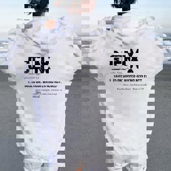 Definition Gen X Raised On Hose Water & Neglect Gag Women Oversized Hoodie Back Print - Thegiftio