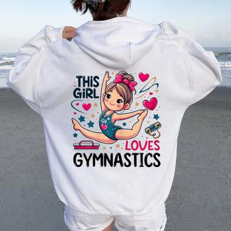 This Girl Loves Gymnastics Gymnastic Sport Lover Women Oversized Hoodie Back Print - Seseable