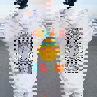 Groovy Cousin Crew 2024 Summer Vacation Beach Family Women Oversized Hoodie Back Print | Mazezy