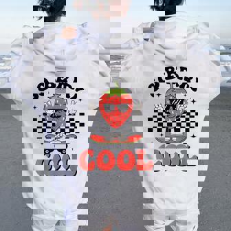 Groovy So Berry Cool Fruit Lover Strawberry Season For Boy Women Oversized Hoodie Back Print | Mazezy