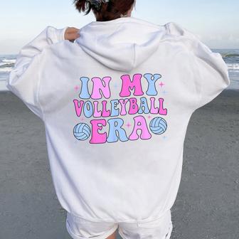 Groovy In My Volleyball Era Women Oversized Hoodie Back Print - Thegiftio UK