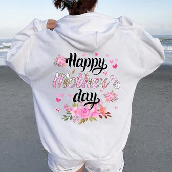 Happy Mother's Day Mommy Cute Grandma Floral Mom Women Oversized Hoodie Back Print - Monsterry CA
