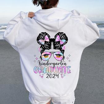 Kindergarten Graduation 2024 Graduate Girls Women Oversized Hoodie Back Print - Seseable