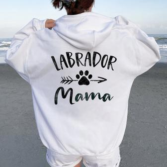Labrador Mama Lab Retriever Lover Pet Owner Dog Mom Women Oversized Hoodie Back Print - Monsterry AU