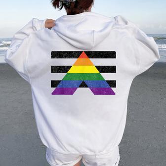 Lgbt Straight Gay Ally Pride Flag For Hetero And Women Women Oversized Hoodie Back Print - Thegiftio UK