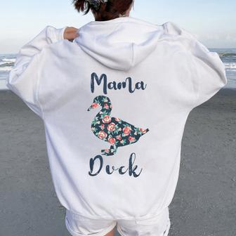 Mama Duck- Farm Mom Mother Day Women Women Oversized Hoodie Back Print - Monsterry