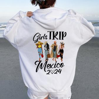 Mexico Girls Trip 2024 Birthday Squad Vacation Party Women Oversized Hoodie Back Print | Mazezy