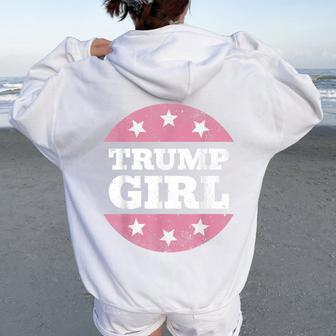 Pink Trump 2024 Pink For Trump 2024 Women Oversized Hoodie Back Print - Thegiftio UK
