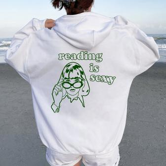 Rory Reading Is Sexy Women Oversized Hoodie Back Print - Monsterry DE