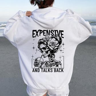 Skeleton Expensive Difficult And Talks Back Mother's Women Oversized Hoodie Back Print - Thegiftio UK