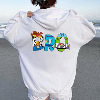 Toy Story Mama Boy Mom Bro Brother Mother's Day Women Oversized Hoodie Back Print - Seseable