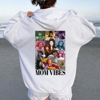 Vintage 90’S Mom Vibes Mom Life Mother's Day Women Oversized Hoodie Back Print - Monsterry