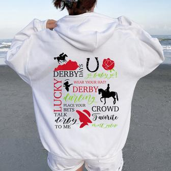 Vintage It's Derby 150 Yall Talk Derby To Me Horse Racing Women Oversized Hoodie Back Print | Mazezy