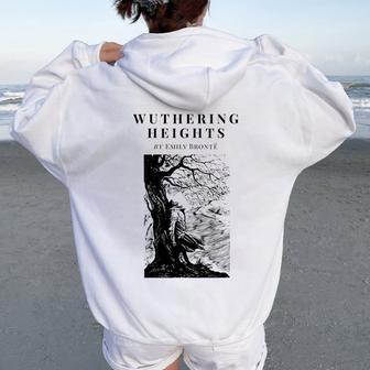Wuthering Heights By Emily Bronte Vintage Book Cover Women Oversized Hoodie Back Print - Thegiftio UK