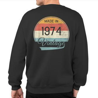 1974 Vintage Birthday Sweatshirt Back Print - Monsterry DE