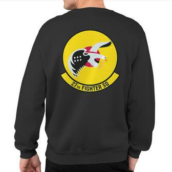 27Th Fighter Squadron Langley Fighter F-22 Military Patch Sweatshirt Back Print - Monsterry