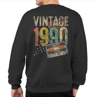 33 Year Old Vintage 1990 Limited Edition 33Rd Birthday Sweatshirt Back Print - Monsterry DE