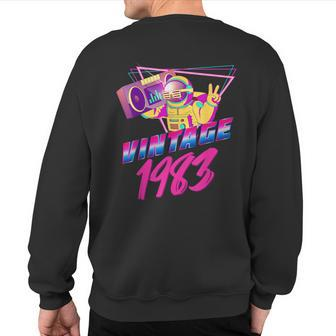40Th Birthday Vintage 1983 Sweatshirt Back Print - Monsterry CA