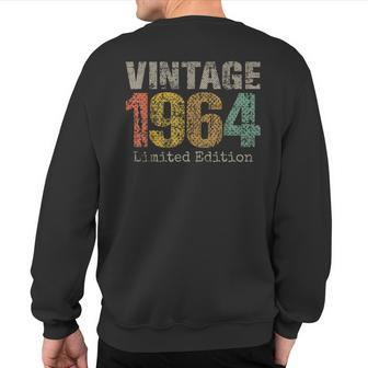 59 Year Old Vintage 1964 Limited Edition 59Th Birthday Sweatshirt Back Print - Monsterry