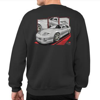 90S Jdm White 32 Car Graphic Sweatshirt Back Print - Monsterry DE