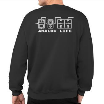 Analog Electric Guitar Effects Pedals Sweatshirt Back Print - Monsterry AU