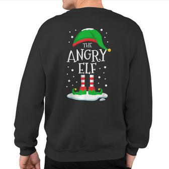 The Angry Elf Christmas Family Matching Xmas Group Sweatshirt Back Print - Monsterry